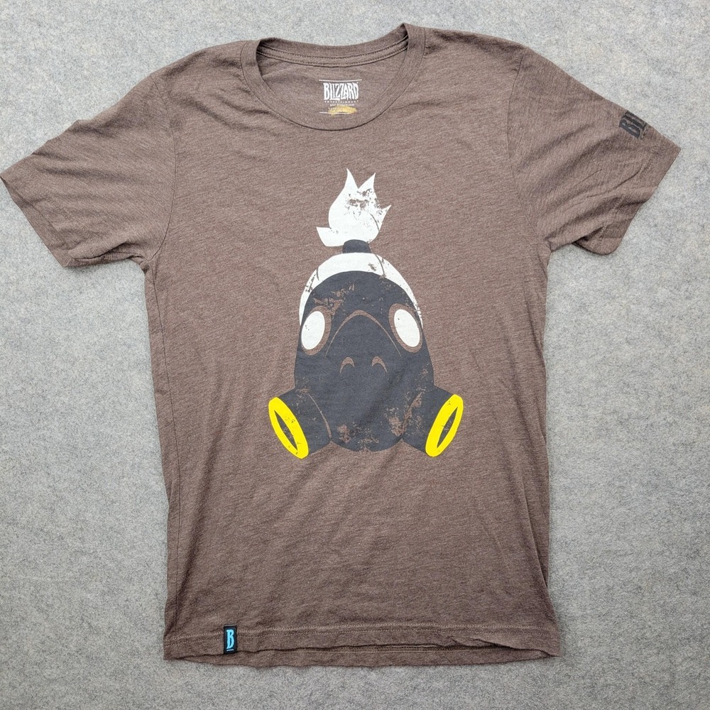 Overwatch Roadhog Shirt Mens Small Brown‎ Blizzard Entertainment Graphic Tee